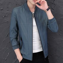 다크 남성 가을 캐주얼 비즈니스 하이넥 자켓 코트