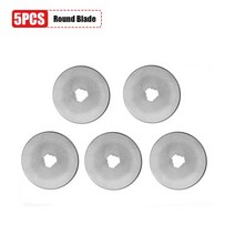 가죽공예 공예 도구 가죽 공구 세트 45mm 로터리 커터 절단 패치 워크 바느질 퀼팅 패브릭 커터 용 원형 블레이드, 5 블레이드