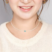 마틸다 심플 담수 진주 초커 목걸이 원석 탄생석 천연석