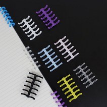 6공 셀프 제본 바인더링 루즈링 클릭링 10mm 플라스틱링 와이어링, 핑크