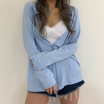 큰옷빅진 빅사이즈 썸머 소프트 후드집업가디건(S100)