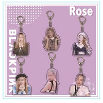 로제 ROSE 박채영 블랙핑크 블핑 팬 굿즈 아크릴 가방 키 체인 백 참 열쇠고리 키링 6.5cm 1p, 옵션 사