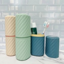 하리엘 휴대용 거울 칫솔케이스, 민트그린