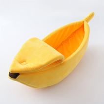 고양이 숨숨집 보금자리 바나나하우스 사이즈 4종류, 옐로우