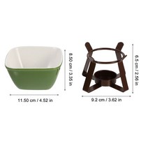 초콜릿중탕기 초콜릿분수 2구 1구 가정용 미니 치즈 냄비 퐁듀 버터 용융 세라믹 초콜릿 멜트 워머 세트, 01 Green