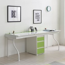 아토 2인 어린이 각도조절책상 초등학생 키즈 공부 핑크 신학기 학생 책상, 그린