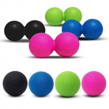 SSBEST싱글 마사지볼/땅콩볼/라크로스볼 마사지공 스트레칭볼 땅콩마사지볼 셀프마사지볼, 1-2) 싱글 마사지볼(핑크)