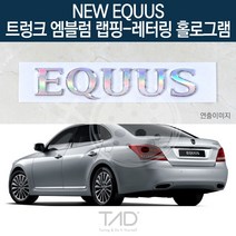 TaD 뉴 에쿠스 엠블럼 랩핑 레터링홀로그램 VI 스티커, 엠블럼미포함