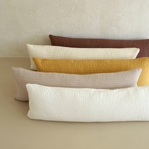 인견 100수 누빔 고밀도 범퍼쿠션 가드 롱 바디필로우 낙상방지, 베이지 커버+솜