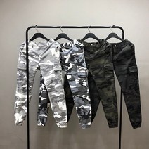 맨스토리 남자 밀리터리 카고 반밴딩 워싱 조거 팬츠