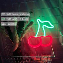 바나나 모양 네온 조명 사인 방 벽 장식 램프 LED 야간 매달린 Brithdays 파티용, 03 three_01 5W