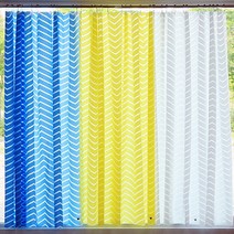 모던 디자인 샤워 커튼 욕실 커텐, 샤워커튼 옐로우