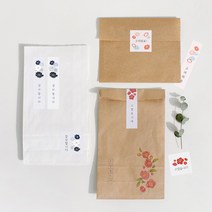 [핸즈픽메이드] 플라워 감사 스티커 3종 10장 명절 어버이날 가정의달 기념일 결혼식 답례 상자 선물포장 디자인 스티커, 디자인 C_고마워요!