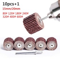 10PCS 10mm/15mm 샹크 그릿 샌드페이퍼 그라인딩 샌딩 헤드 플랩 폴리싱 휠 디스크 로터리 미니 소형 드릴, 04 10MM 180Grit