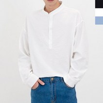 남성빅사이즈 긴팔 셔츠 1P 시어서커 여름 오픈 남방