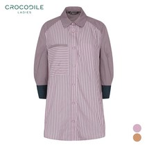 [크로커다일레이디] 스트라이프 배색 블라우스