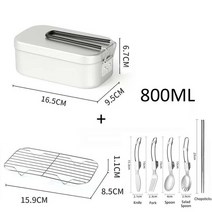 알루미늄 박스야외 캠핑 요리 도시락 상자 휴대용 보관 식기류 피크닉 조리기구 음식 케이스 냄비 여, 02 box and tableware