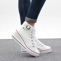 발목벨트 여성 키높이 하이탑 운동화 스니커즈 6cm AT1000