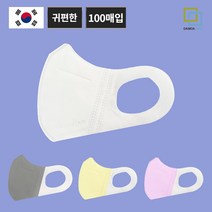 [다모아에스케이엠] 맘프리 귀편한 새부리형 덴탈 마스크 100매, 화이트