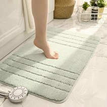 현관 러그 화장실 미끄럼방지 욕실발매트 발닦개 매트 북유럽 화장실 주방 씽크대발판 부엌매트, 중형 민트