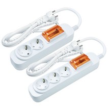 고용량 멀티탭 2.5SQ 2구접지 5M 누전차단부착형, 1