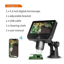 현미경 측정기 화질 배율 복합 입체 스미스소니언 과학용품 정자관찰키트 단안 프리미에르 멘즈, 1000x, 1800 원시 4.3인치