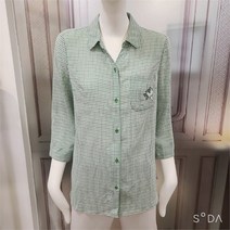 크로커다일레이디 SH02 지지미 체크셔츠 CLAMBL112