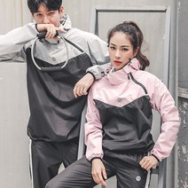 땀복 남녀 공용 세트 사우나슈트 여성 남성 다이어트 땀복 상의 하의