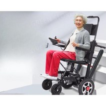 휠체어 리프트 이동식 환자 노인 전동 보조 요양원 장애인계단 이동 경사로, 친절한 모델  은회색 대형 휠 전면 6 인치 뒤 8 인