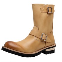 패션 승마 베이직 남성용 구두 남성 워커 럭셔리 빈티지 남자 엔지니어 부츠 라이딩
