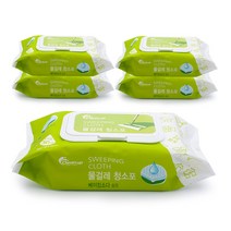 크린업 도톰하고 베이킹소다 함유된 물걸레청소포 대형 30매, 5팩