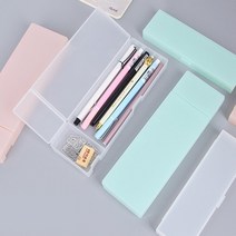[무료배송 당일출고]아이엠 투명필통 무지 반투명 심플 꾸미기 펜슬케이스, 소, 민트