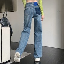 대박난박양 블루패치 와이드 데님