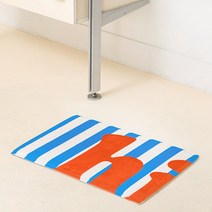 믹스앤매치 다용도 오브제 패브릭 극세사 메모리폼 발매트 미니러그 20종, 14_스트라이프 하이