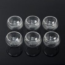 홈카페 예쁜 작은 유리 찻잔 티 차 녹차 홍차 유리잔 미니 50ml 6개, 상세 참조