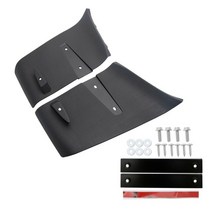 포드 머스탱 2018 2019 GT R 스타일에 적합한 페인트 ABS 리어 범퍼 하부 에어 디퓨저 핀 스플리터 바디 스포일러 키트 세트 호환용, 검정