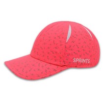 Sprints Race Day 퍼포먼스 러닝 캡 | 경량 빠른 건조 스포츠 모자 프리 사이즈 유니 버섯 매니아, Neon Flash Reflective Pink
