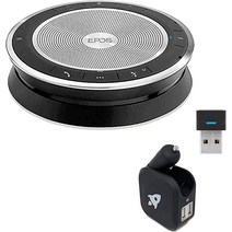 GTW 번들 EPOS - Sennheiser SP 30T 스피커폰 USB 블루투스 동글 및 2포트 충전기 포함 Teams Zoom Webex 스카이프 모바일 배터리 PC/Mac과