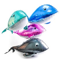 통통아기돌고래은박풍선 파티용품 돌고래풍선, 블루