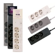 대성 푸시탭 푸쉬탭 개별스위치 편리한 멀티탭 3구 4구, 블랙, 3구 1M, 1개