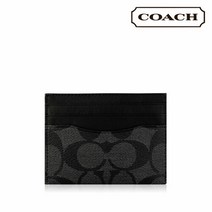 코치 [COACH]코치 시그니쳐 캔버스 슬림 카드케이스_F58110(CQ/BLACK)