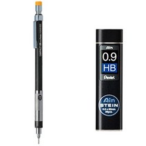 펜텔 그래프렛 샤프 PG509-GD + 아인슈타인 샤프심 HB 세트, 0.9mm, 100세트