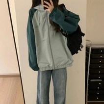 스트리트웨어 자켓 오버사이즈 세련 패션 바람막이 힙합 빈티지 루즈 아웃도어 코트