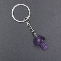 돌고래 키링 메탈 무지개 써지컬 10 개 Mini Mushroom Statue Key Rings Cha Natural Stone Carved Charms Keycha Healing, F