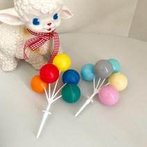 티드 케이크토퍼 케이크장식 풍선토퍼 데코픽 (2color / 1개단품), 레인보우