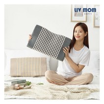 [리브맘] 3D 메모리폼 경추베개, 선택:02.체크차콜