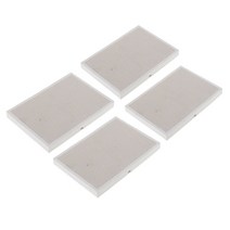 STK 4 PC 직사각형 단열 내화 벽돌 - 내화 벽돌 열 용접 세라믹 벽돌, 13.6x9.7x1.2cm, 화이트