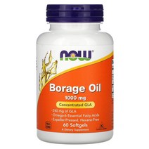 Now Foods 나우 푸드 보리지 오일 농축 GLA 1000mg, 60 개