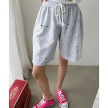 Unique 1152 페인팅 반바지~/방송댄스복 무대 공연 힙합 에어로빅 줌바 피트니스 트레이닝 홈트 운동복