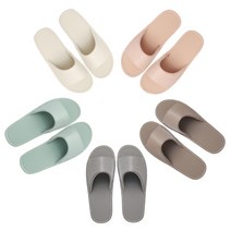 깔끔한 심플 실내화 사무실 슬리퍼 실내 가죽, 그레이, M, 1개